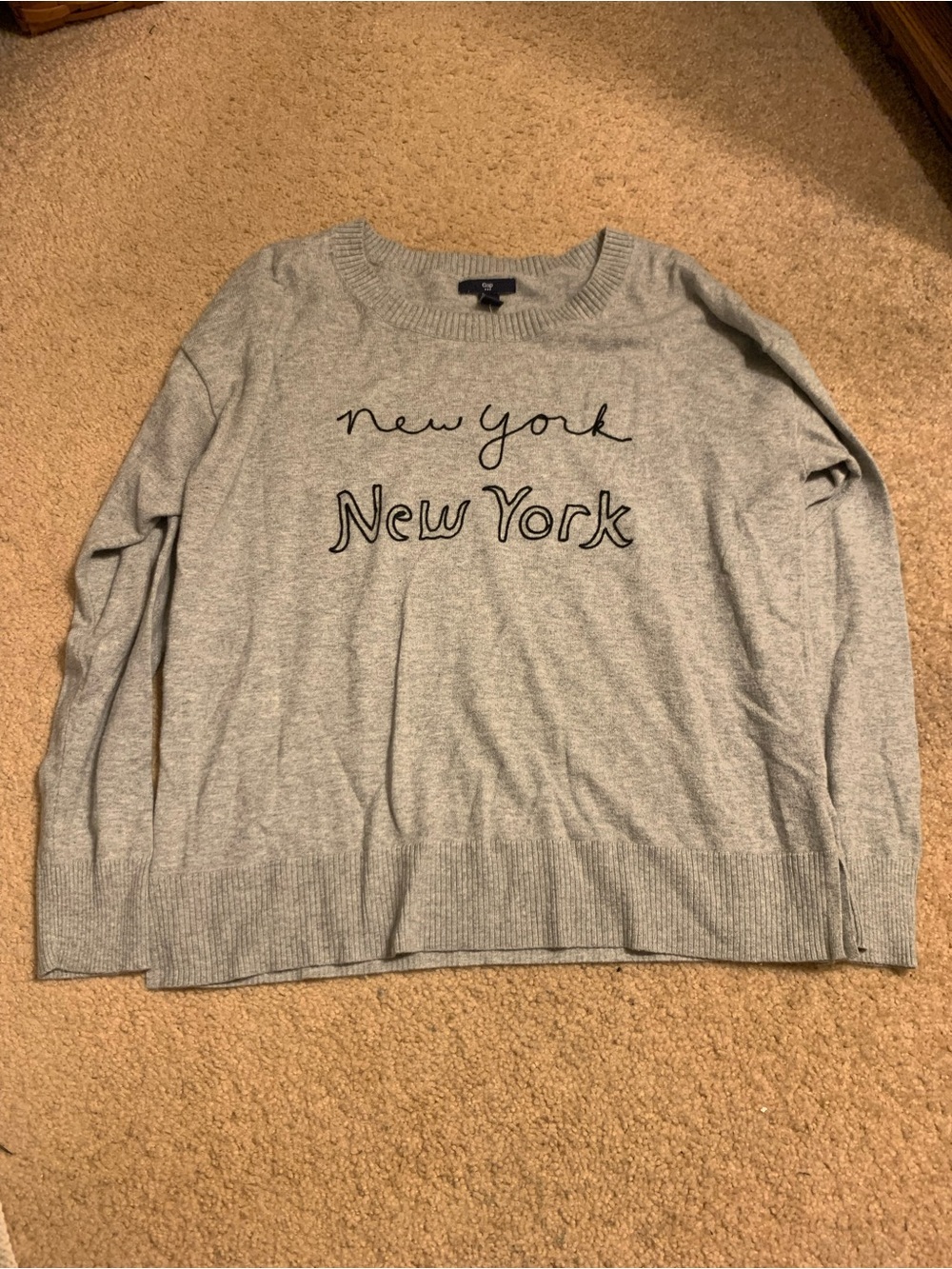 GAP Gray 'New York' Crewneck Sweater